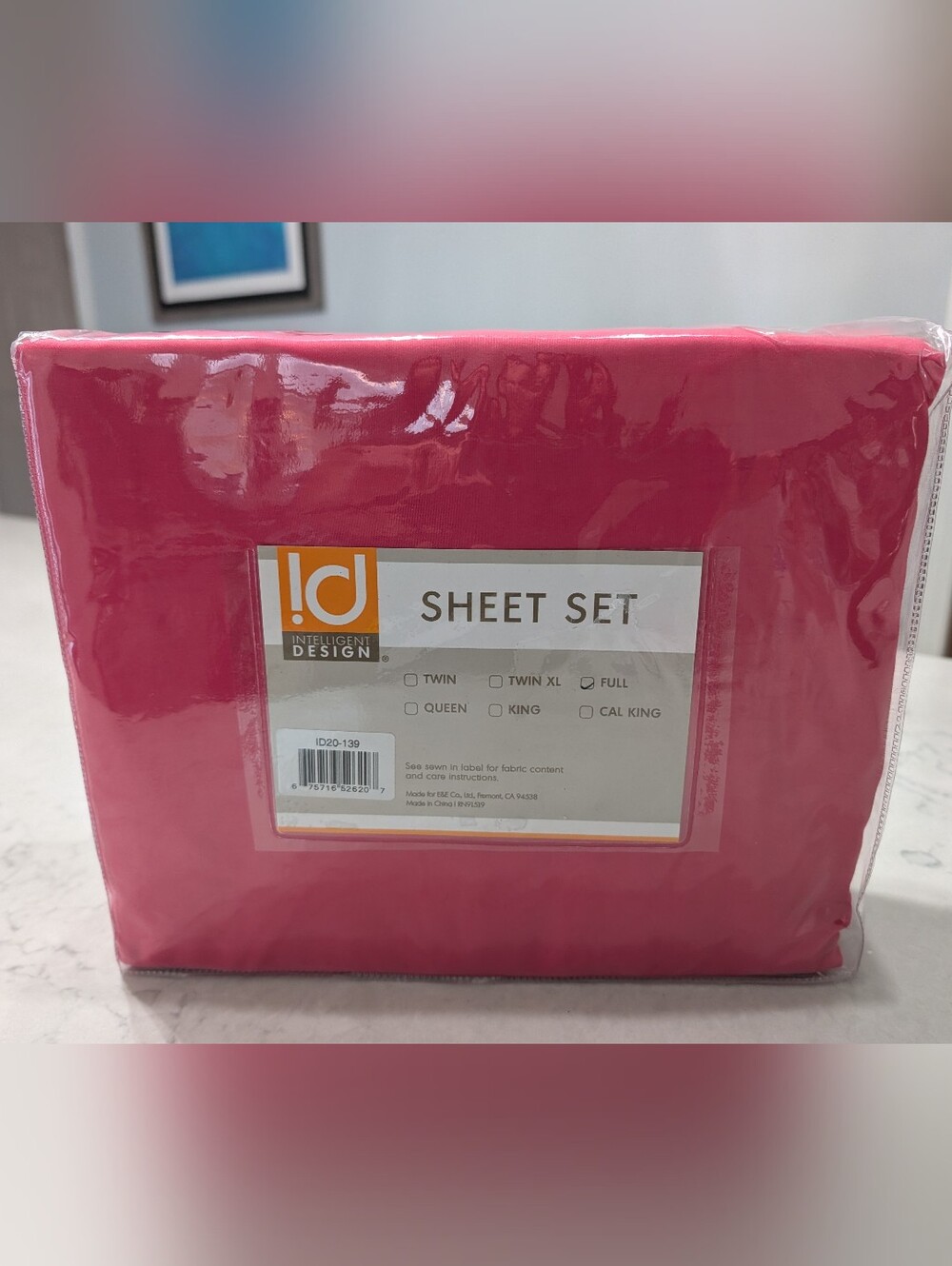 Intelligent Design Solid Pink Sheet Set - Bright Pink Bedding